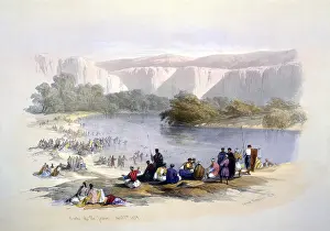 Haghe: Banks of the Jordan, 1839, lithograph by ?