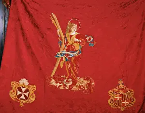 Eulalia: Banner of the confraternity of St. Eulalia.18th c. Baroque