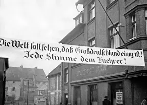 Everyone: Banner for the elections in Goerkau, 1938