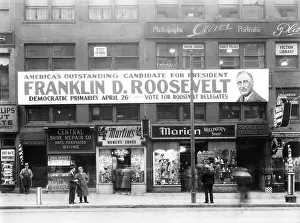 Urging: Banner for Franklin D Roosevelt, 1932