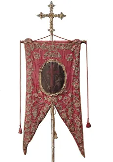 Andalusians: Banner of the Inquisition of Sevilla. Textiles
