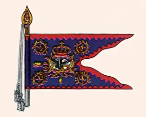 1741: Banner, Serrated Border 1741