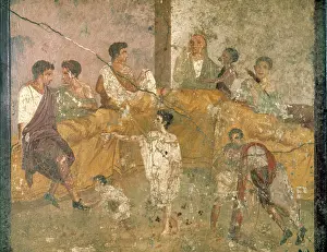 Pompei: Banquet Scene Mural Pompeii