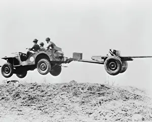 Bantam: Bantam car in mid-air, circa 1941