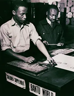 Compositors: Bantu World, Compositors at work