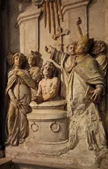 Remi: Baptism altarpiece, Basilique Saint Remi, Reims, France