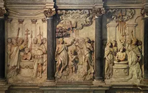 Remi: Baptism altarpiece, Basilique Saint Remi, Reims, France