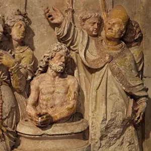 Remi: Baptism altarpiece, Basilique Saint Remi, Reims, France