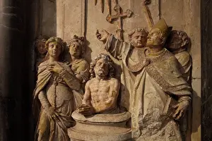 Remi: Baptism altarpiece, Basilique Saint Remi, Reims, France