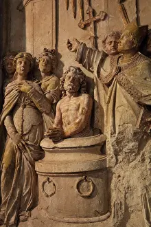 Remi: Baptism altarpiece, Basilique Saint Remi, Reims, France