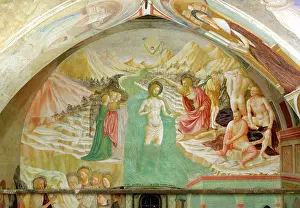 Masolino: The Baptism of Christ. Fresco