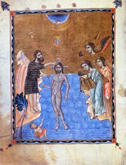 Baptism: Baptism of Jesus by John the Baptist. Armenian