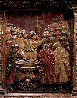Christening: The baptism of the Moorish of the Kingdom of Granada. Polych
