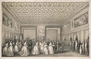 Panelling: Baptism of Victoria Cecil at Burghley Chapel