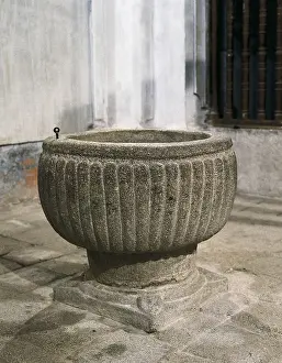 Baptized: Baptismal font