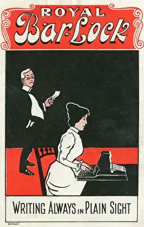 Typewriters: BAR-LOCK TYPEWRITER AD