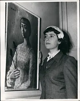 Guilds: Barbara Dorf with self portrait, Guildhall Art Gallery