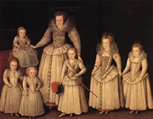 1596: Barbara, Lady Sidney, with Six Children
