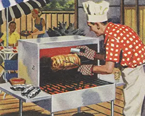 Households: Barbecuing on a Spit