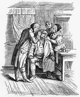 Richter: Barber surgeon with a patient, around 1850