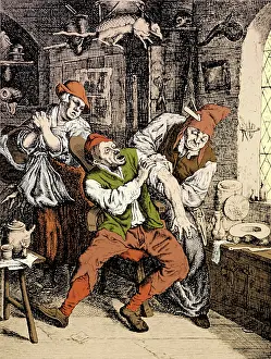 Surgery: Barber-Surgeon Treating Patient, 17th Century