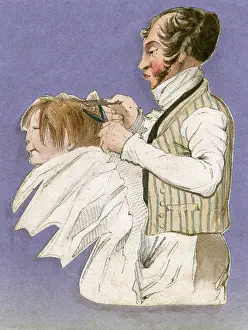 Barbers: BARBER AT WORK C1840