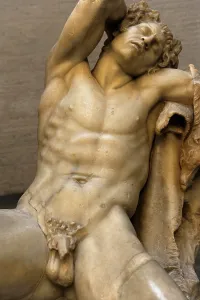 Faun: Barberini Faun. A sleeping satyr. About 220 BC. Greek baroq