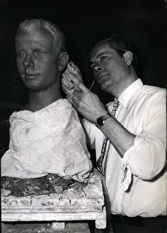 Spaceman: Barbieri, sculptor, Yuri Gagarin bust, Grevin Museum, Paris
