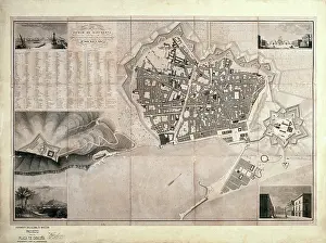 Vila: Barcelona (19th c.). Geometrical map, by Jose