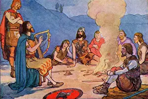 Campfire: A Bard singing to Ancient Britons