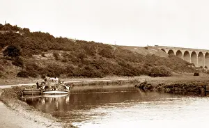 Conisbrough: Barge on River Don, Conisbrough