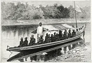 Calabar: Barge - transportation - Nigeria - river