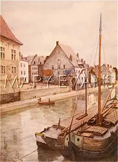 Sambre: BARGES ON NAMUR CANAL