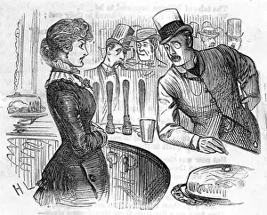 Barmaid: BARMAID AND CUSTOMER