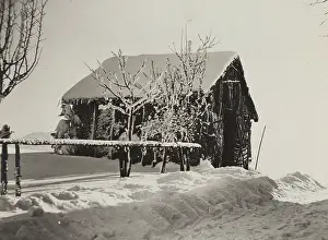 Barns: Barn in winter landscape