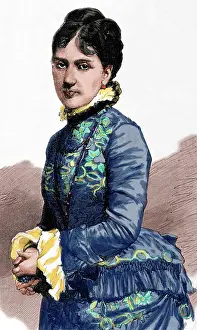 Aristocrat: Baroness of Kaula. Engraving. Colored