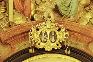 1180: Baroque abbot emblem in the monastery Csorna