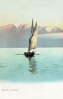 Leman: A Barque on Lac Leman, Switzerland