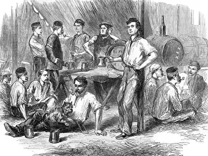 Tankards: Barrack canteen interior, 1872
