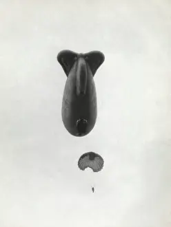 Aerostats: Barrage Balloon Used for Parachute Training During WW2