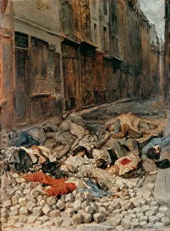 Meissonier: Barricade in the Rue de la Mortellerie, by Meissonier
