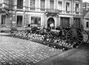 Barricades: Barricade of striking workers, 1920