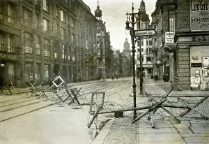 Meters: Barrier at the Bischofsstrasse in Berlin, 1919