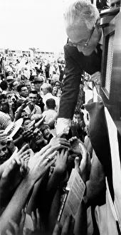 Goldwater: Barry Goldwater shaking hands out of the window