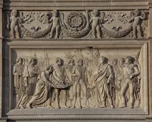 Percier: Bas-relief, Arc de Triomphe du Carrousel, Paris, France