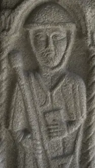 Coruna: Bas-relief sculpture depicting a pilgrim. Mid-15th century