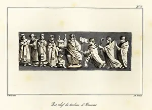 Frankish: Bas-relief from the tomb of Hincmar (806-882)