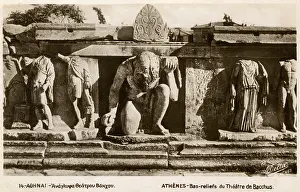 Stonemasonry: Bas-reliefs at the Theatre of Bacchus