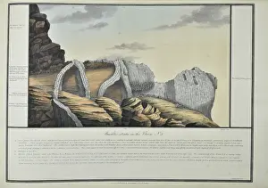 Basaltic: Basaltic strata in the Barn, St HelenaÂ