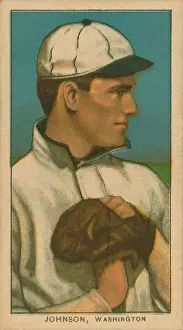 Pitching: Baseball card of Walter Johnson, Washington Senators